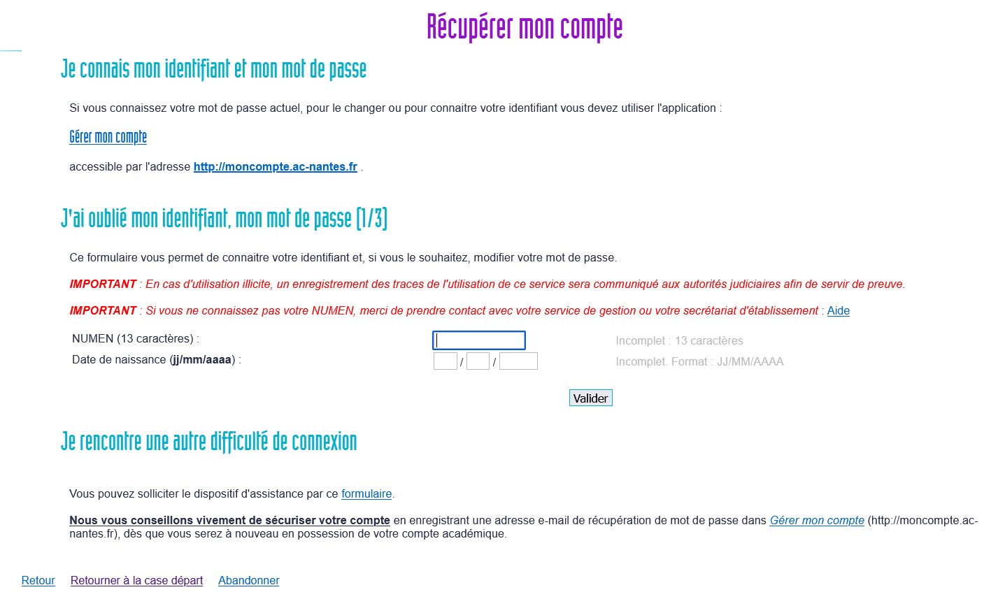 Connexion au webmail académie de Nantes