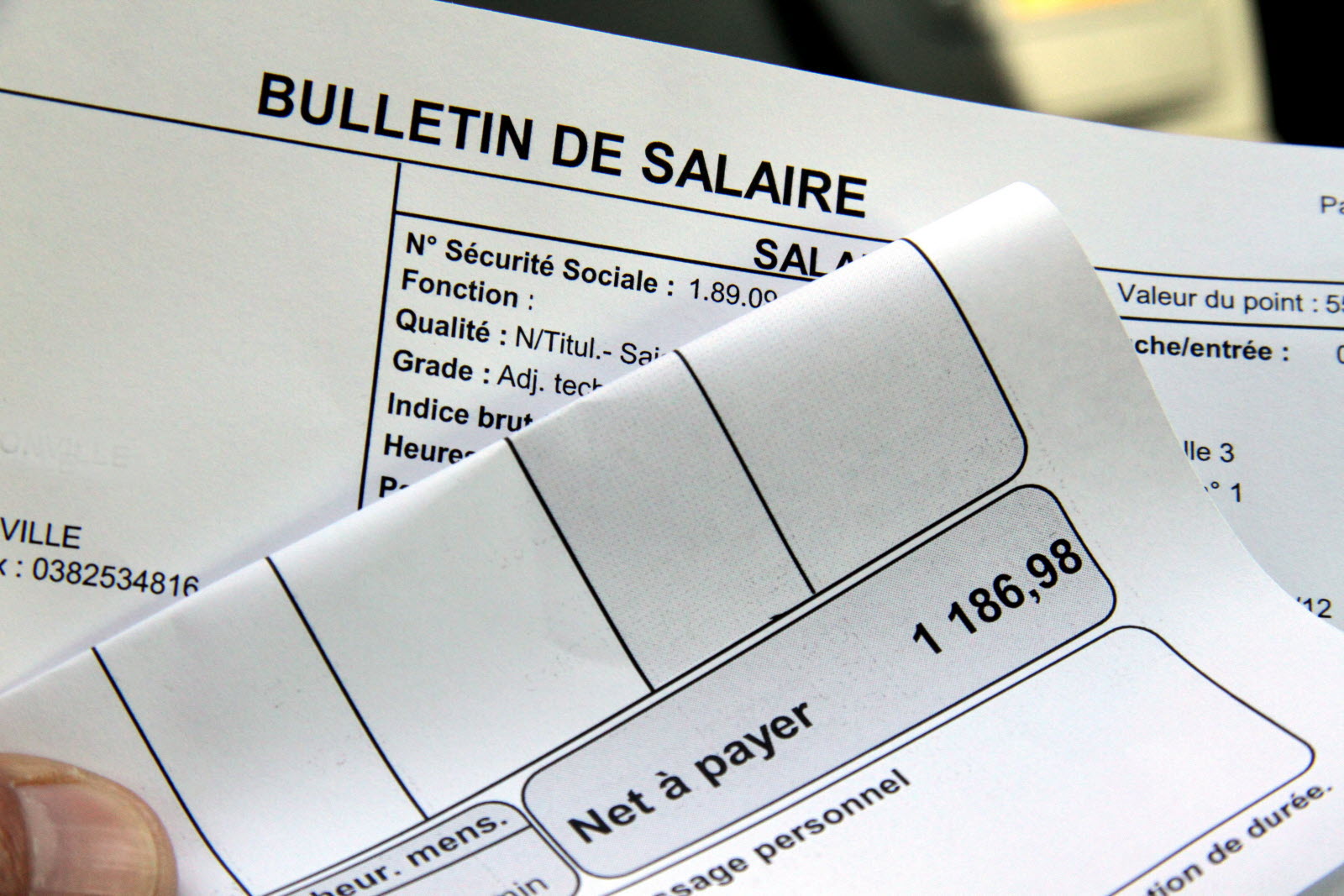 Fiche de paie 1830 brut