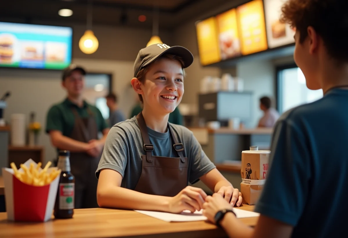 Graphique salaire étudiant McDo 2025
