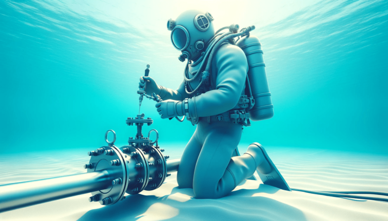 Scaphandrier professionnel en intervention sous-marine illustrant la diversité du métier en France
