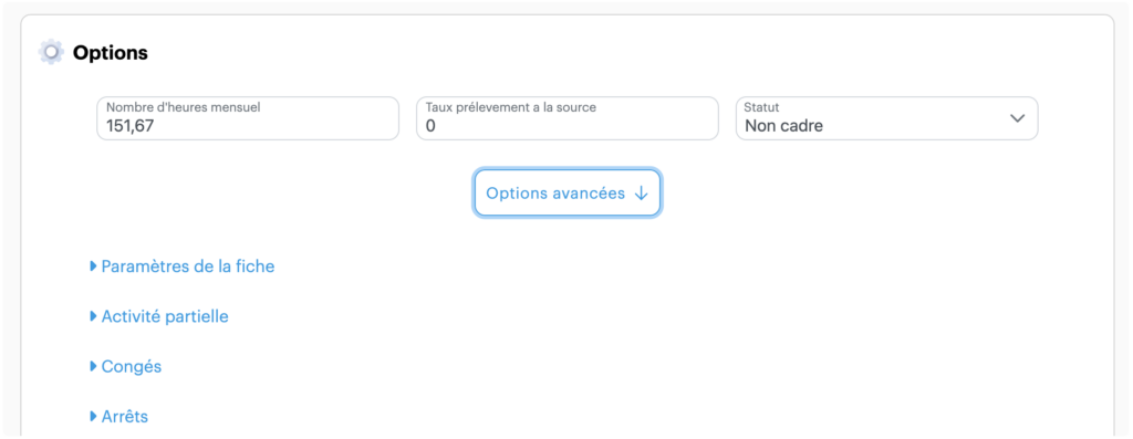 Simulation du salaire brut en net avec une interface personnalisée