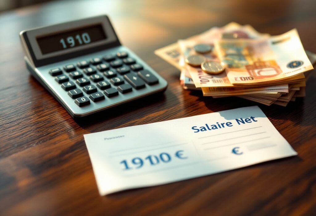 Simulation du salaire net pour un revenu brut de 1833 euros