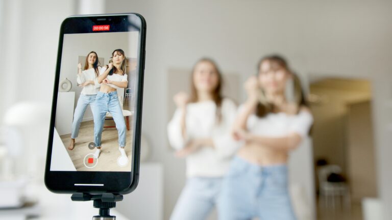 women-recording-using-a-smartphone